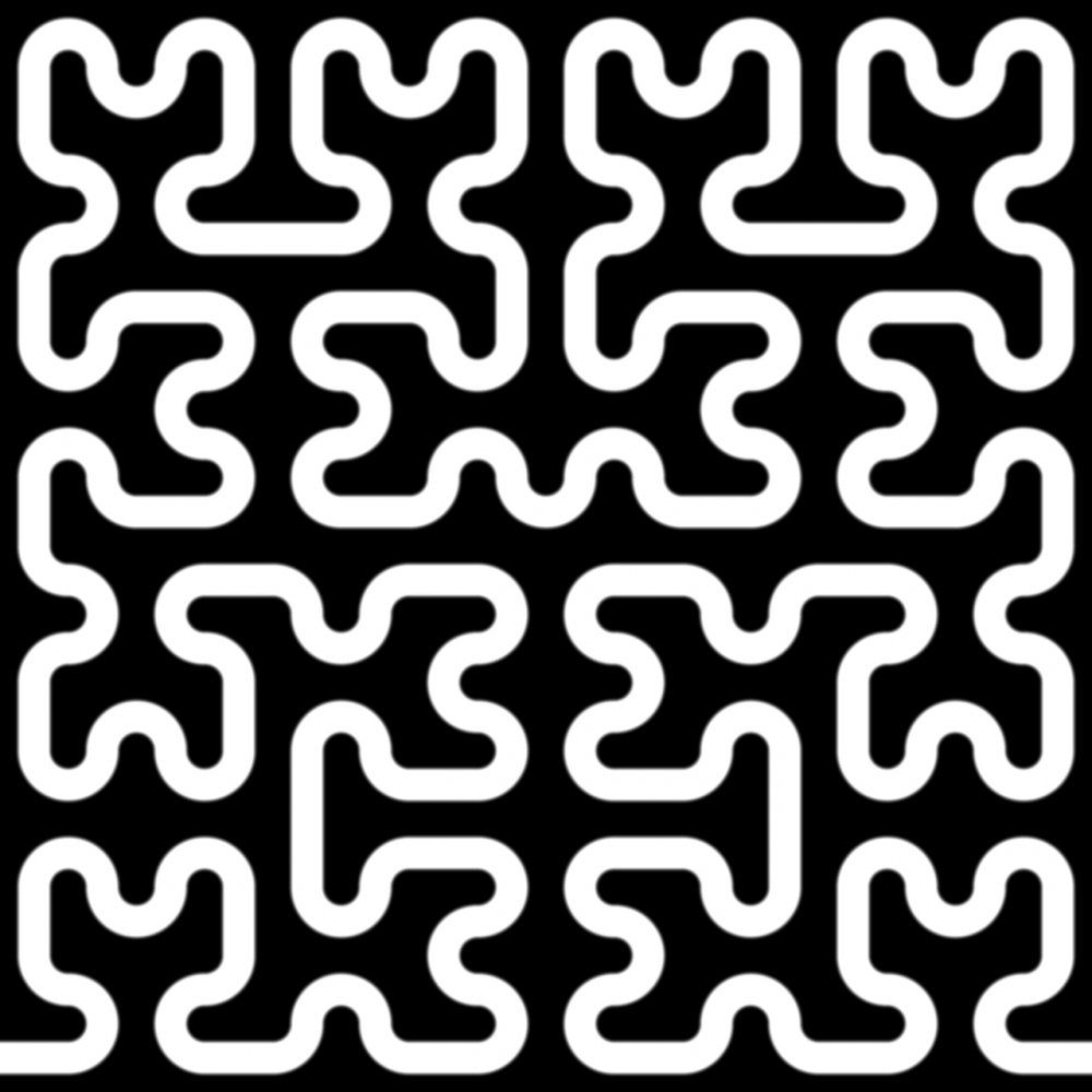 A curve that evenly squiggles accross the 2d plane in a sort of continuous snake pattern